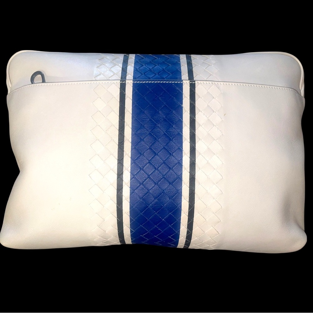 Bottega Veneta NWT Intrecciato Lambskin/Gunmetal Document Pouch, By Tomas Maier - Picture 2 of 11